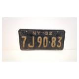 1932 New York license plate