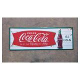 Coca Cola Embossed metal sign