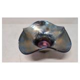 Fenton Blackberry Spray Iridescent hat bowl