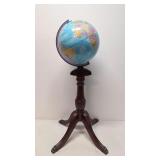 Globe Master World Globe on mahogany stand