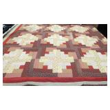 Hand made log cabin quilt