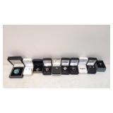10 pcs. costume jewelry in boxes