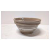 Antique Yellow Ware White Banded mixing bowl