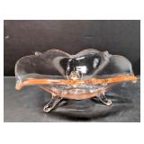 Vintage Standard Glass Pink Tulip Shaped bowl