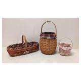 3 Longaberger Baskets