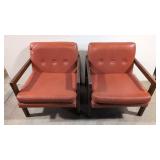 2 Mid Century Modern Club Chairs