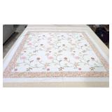 Vintage Embroidered pieced quilt