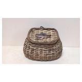 Woven Cane Creel Basket