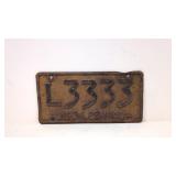 1934 Pennsylvania License Plate