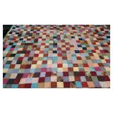 large postage stamp vintage quilt