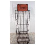 Vintage Orange Crush Wire Bottle Crate Rack