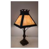 Brown Slag Glass table lamp