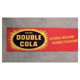 Drink Double Cola embossed metal sign