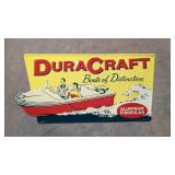 Embossed metal Dura - Craft Boats sign