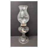 Vintage pedestal oil lamp
