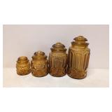 4 pcs. Amber Moon & Stars Canister set