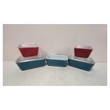 5 Pyrex refrigerator dishes