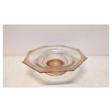 Vintage Pink Etched Depression Bowl