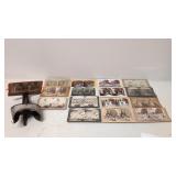 Antique 1890s Steroscope with  view cards