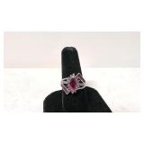 Ruby and Sterling Ring