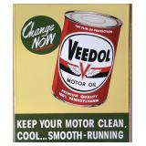 Veedol Motor Oil Embossed metal sign