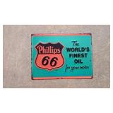 Phillips 66 Embossed metal sign