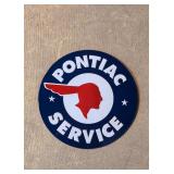 Pontiac Service Embossed metal sign