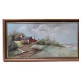 Signed Joyce Yarbrough oil on canvas - landscape