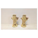 2 Royal Russell Tree Vases with squirrels