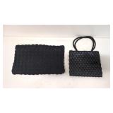 2 vintage black purses