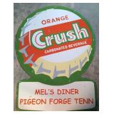 48' Porcelain Orange Crush Mel's Diner sign