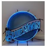 Neon Blue Moon Advertising light