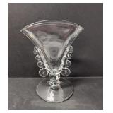 Heisey Glass Lariat Fan Vase