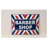 Convex Enameled metal Barber Shop Sign