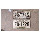 Two Tennessee License Plates