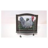 Cast Iron Book Stand Chicken design