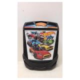 100 car Hot Wheels case with 53 cars