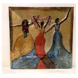 Vintage Africian American Dancing Girls platter