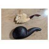 Vintage New in case Meerschaum Markhor Goat pipe