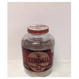 Vintage 1940s Kendall oil quart jar