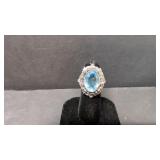 Vintage Whiting & Davis Blue Stone Ring