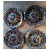 4 Vintage Oldsmobile 15' spoke hubcaps