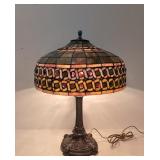Stained & leaded glass table lamp