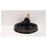 Vintage Art Deco Black Velvet Advertising Ashtray