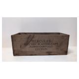 Vintage Hercules Blasting Caps wood crate