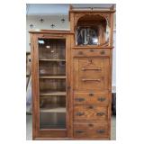 Antique Oak Side By Side with bookcase