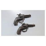 Two Metal Small Echo Single Shot Toy Cap Guns