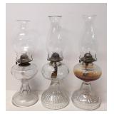 3 Kerosene oil lamps