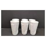 6 Milk Glass Tumblers