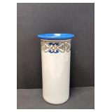 Vintage White Ceramic Chinoiserie Vase